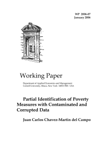 Working Paper Partial Identification of Poverty Measures with Contaminated and Corrupted Data