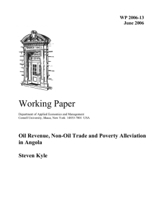 Working Paper Oil Revenue, Non-Oil Trade and Poverty Alleviation in Angola
