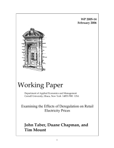 Working Paper  John Taber, Duane Chapman, and Tim