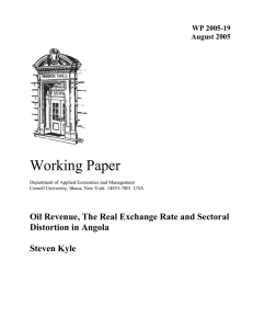 Working Paper Oil Revenue, The Real Exchange Rate and Sectoral
