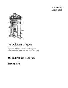 Working Paper Oil and Politics in Angola  Steven Kyle