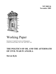 Working Paper THE POLITICS OF OIL AND THE AFTERMATH