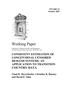 Working Paper  COUNTRY DATA CONSISTENT ESTIMATION OF