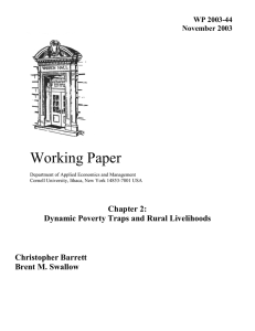 Working Paper Chapter 2: Dynamic Poverty Traps and Rural Livelihoods Christopher Barrett