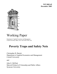 Working Paper Poverty Traps and Safety Nets