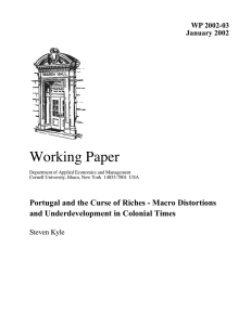 Working Paper Portugal and the Curse of Riches - Macro Distortions 2002-03