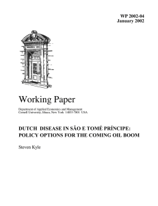 Working Paper DUTCH  DISEASE IN SÃO E TOMÉ PRÍNCIPE: 2002-04
