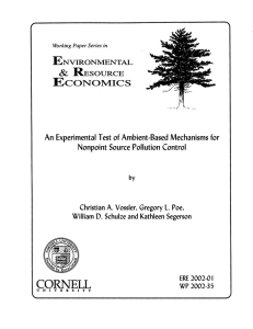 An Experimental Test of Ambient-Based Mechanisms for Nonpoint Source Pollution Control