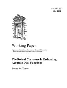 Working Paper WP 2001-02 May 2001
