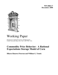 Working Paper Commodity Price Behavior:  A Rational 2000-17
