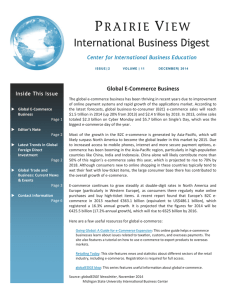 International Business Digest Global E‐Commerce Business Center for International Business Education