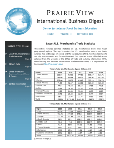 International Business Digest Latest U.S. Merchandise Trade Sta s cs