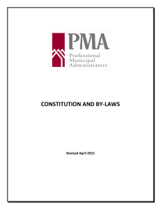 CONSTITUTION AND BY-LAWS  Revised April 2015