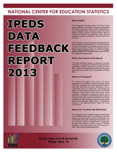 NATIONAL CENTER FOR EDUCATION STATISTICS What Is IPEDS?