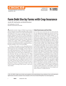 Farm Debt Use by Farms with Crop Insurance AAEA A