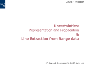 Uncertainties: &amp; Line Extraction from Range data Representation and Propagation