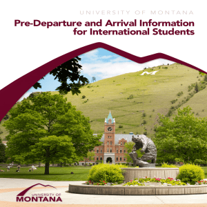 Pre-Departure and Arrival Information for International Students