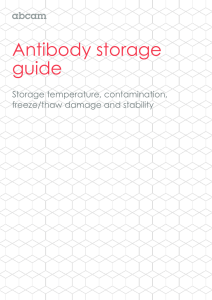 Antibody storage guide  Storage temperature, contamination,