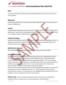 Communications Plan 2014-15 Goal 