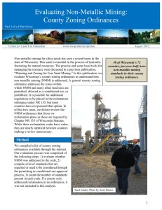 Evaluating Non-Metallic Mining: County Zoning Ordinances