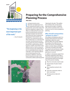 L Preparing for the Comprehensive Planning Process