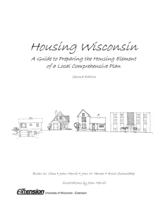 Housing Wisconsin A Guide to Preparing the Housing Element