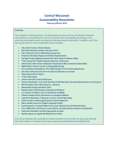 Central Wisconsin  Sustainability Newsletter  February/March 2013   