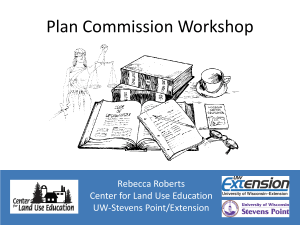 Sample Plan Commission Workshop Presentation