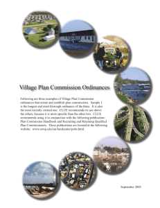 Village Plan Commission Ordinances