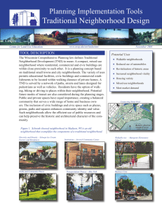 Traditional Neighborhood Design Planning Implementation Tools TOOL DESCRIPTION Potential Uses