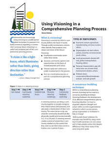 C Using Visioning in a Comprehensive Planning Process