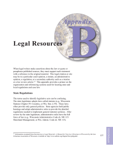 B Appendix Legal Resources