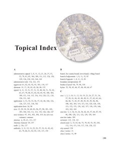Topical Index , A