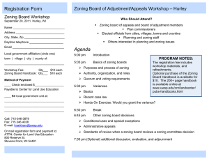 Registration Form – Hurley Zoning Board of Adjustment/Appeals Workshop Zoning Board Workshop