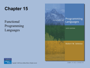 Chapter 15 Functional Programming Languages