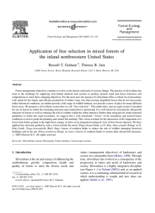 Application of free selection in mixed forests of Russell T. Graham