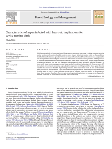 Forest Ecology and Management cavity-nesting birds Chris Witt