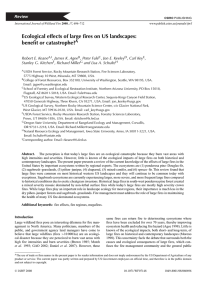 Ecological effects of large fires on US landscapes: benefit or catastrophe? A Review