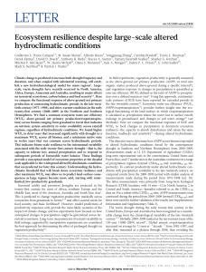 LETTER Ecosystem resilience despite large-scale altered hydroclimatic conditions