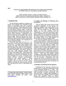 1B.2  EFFECTS OF PRESCRIBED FIRE INTERVALS ON CARBON AND NITROGEN