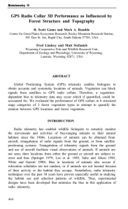 GPS Radio Collar 3D Performance as Influenced by