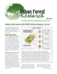 Research Urban Forest Replace field surveys with AVIRIS infrared imagery. Can we?