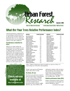 Research Urban Forest What Are Your Trees Relative Performance Index?