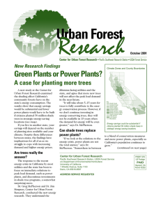 Research Urban Forest Green Plants or Power Plants?