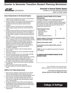 Quarter to Semester Transition Student Planning Worksheet