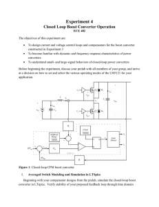 Experiment 4 Closed Loop Boost Converter Operation