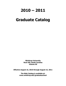 2010 – 2011  Graduate Catalog