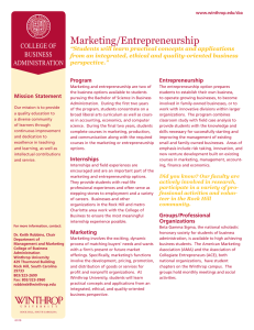 Marketing/Entrepreneurship college of business