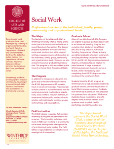 Social Work Professional service at the individual, family, group,