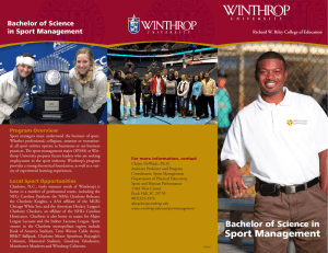 Bachelor of Science in Sport Management Program Overview